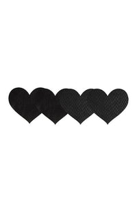 Thumbnail for X-Gen - Peekaboos - Hearts Nipple Pasties - Black - Stag Shop