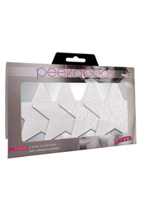 Thumbnail for X-Gen - Peekaboos - Luminous Stars Pasties - White - Stag Shop