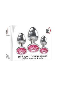 Thumbnail for Adam & Eve - Pink Gem Anal Plug Set - Stag Shop