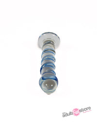Thumbnail for Pipedream - Icicles - No. 5 - Textured Curved Glass Dildo - Clear/Blue - Stag Shop