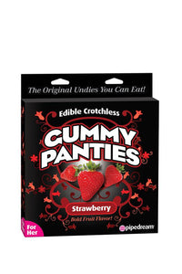 Thumbnail for Pipedream - Edible Crotchless Gummy Panties For Her - Strawberry - Stag Shop
