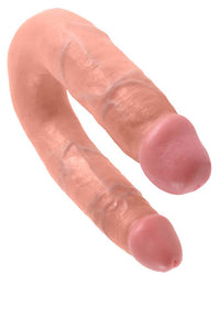 Thumbnail for Pipedream - King Cock - Double Trouble Curved Ultra Realistic Double Ended Dildo - Medium - Beige - Stag Shop