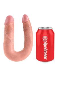 Thumbnail for Pipedream - King Cock - Double Trouble Curved Ultra Realistic Double Ended Dildo - Medium - Beige - Stag Shop