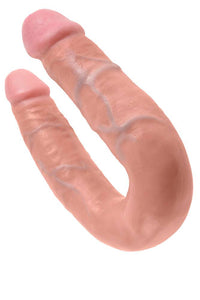 Thumbnail for Pipedream - King Cock - Double Trouble Curved Ultra Realistic Double Ended Dildo - Medium - Beige - Stag Shop