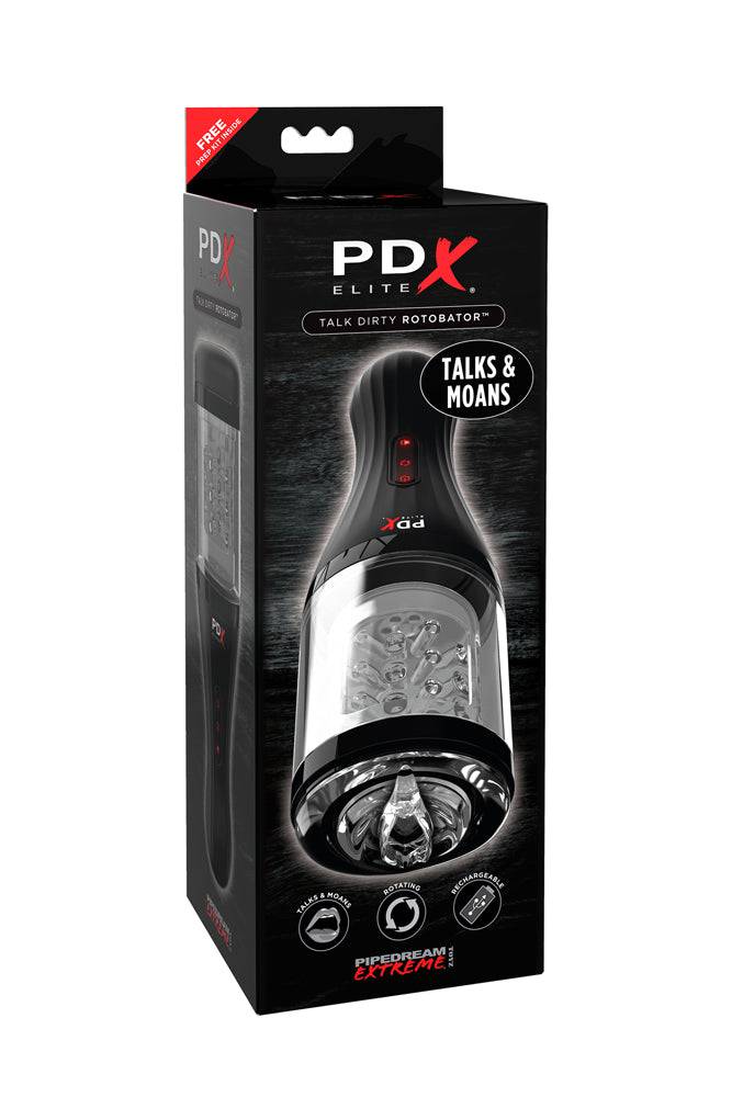Pipedream Extreme - PDX Elite - Talk Dirty Rotobator Interactive Rotating Head Stroker - Stag Shop