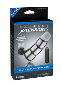 Thumbnail for Pipedream - Fantasy X-tensions - Deluxe Silicone Power Cage - Vibrating Cock Cage - Stag Shop