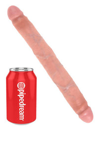 Thumbnail for Pipedream - King Cock - Realistic Slim Double Ended Dildo - 12 inch - Beige - Stag Shop