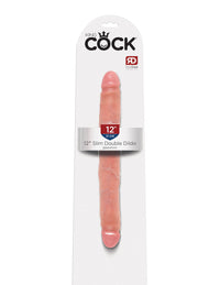 Thumbnail for Pipedream - King Cock - Realistic Slim Double Ended Dildo - 12 inch - Beige - Stag Shop