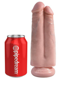 Thumbnail for Pipedream - King Cock - Two Cocks One Hole Realistic Dual Penetration Dildo - 7 inch - Beige - Stag Shop