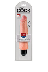 Thumbnail for Pipedream - King Cock - Vibrating Realistic Stiffy Dildo - 8 inch - Beige - Stag Shop