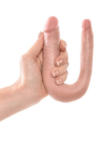 Thumbnail for Pipedream - King Cock - Double Trouble Curved Ultra Realistic Double Ended Dildo - Small - Beige - Stag Shop