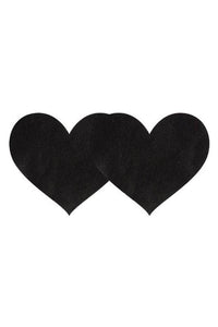 Thumbnail for X-Gen - Peekaboos - Black Satin Heart Pasties - Stag Shop