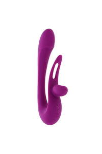 Thumbnail for Playboy - Cha Cha Slide Dual Vibrator With Adjustable Clitoral Shaft - Purple