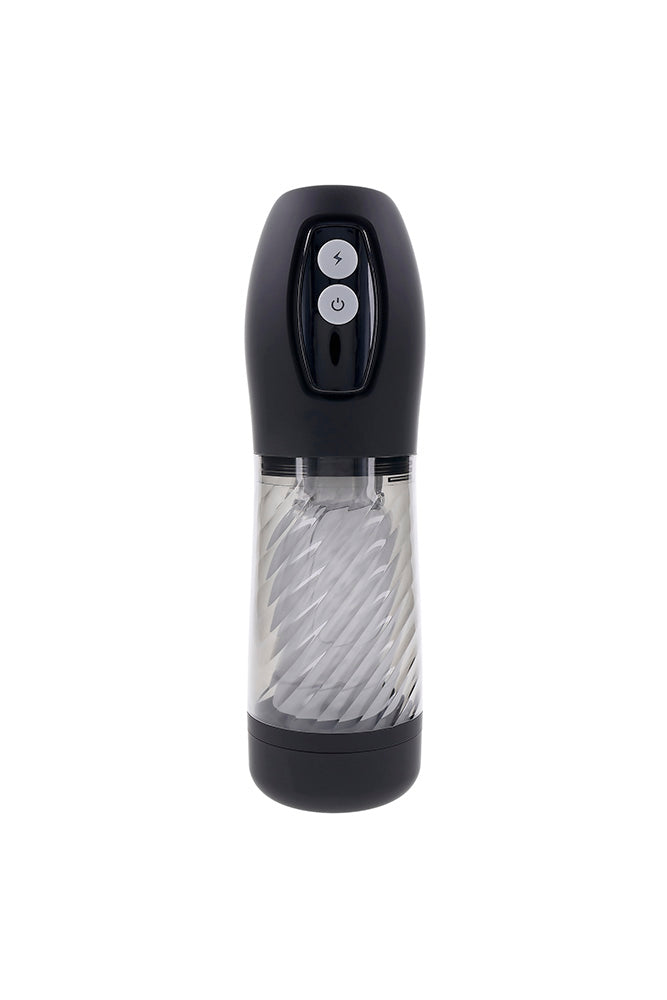 Playboy - Whirlwind Thrusting & Spinning Stroker - Black/Frost