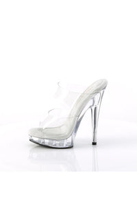 Thumbnail for Pleaser USA - Sultry Inch Platform Two-Band Slide - Clear - Stag Shop