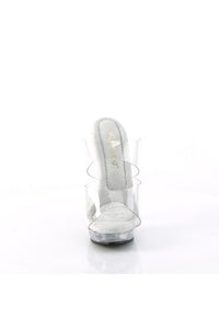 Thumbnail for Pleaser USA - Sultry Inch Platform Two-Band Slide - Clear - Stag Shop