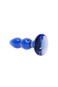 Thumbnail for Shots Toys - Chrystalino - Pleaser Glass Butt Plug - Blue - Stag Shop