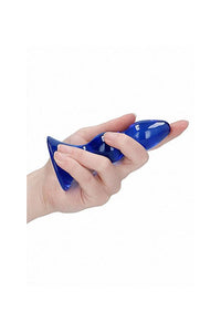 Thumbnail for Shots Toys - Chrystalino - Pleaser Glass Butt Plug - Blue - Stag Shop