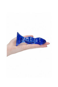 Thumbnail for Shots Toys - Chrystalino - Pleaser Glass Butt Plug - Blue - Stag Shop