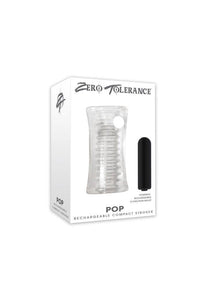 Thumbnail for Zero Tolerance - Pop Vibrating Stroker - Clear - Stag Shop
