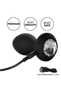Thumbnail for Cal Exotics - Power Gem Vibrating Crystal Butt Plug - Black - Stag Shop