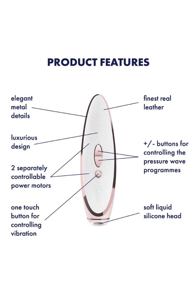 Satisfyer - Luxury - Pret-A-Porter Clitoral Stimulator - White/Rose Gold - Stag Shop