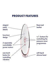 Thumbnail for Satisfyer - Luxury - Pret-A-Porter Clitoral Stimulator - White/Rose Gold - Stag Shop