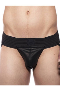 Thumbnail for Prowler - Premium Leather Pouch Jockstrap - Black - Stag Shop