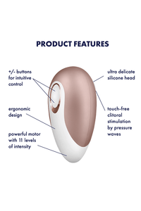 Thumbnail for Satisfyer - Pro Deluxe Clitoral Stimulator - Next Generation - Rose Gold/White - Stag Shop