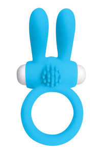 Thumbnail for Pipedream - Neon - Rabbit Vibrating Cock Ring - Blue - Stag Shop