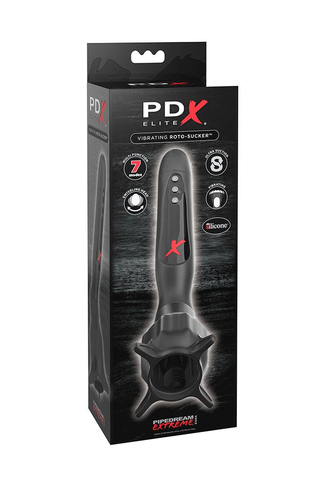 Pipedream Extreme - PDX Elite -Vibrating Roto-Sucker Male Masturbator - Black - Stag Shop