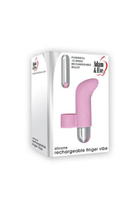 Thumbnail for Adam & Eve - Rechargeable Finger Vibe - Pink/Silver - Stag Shop