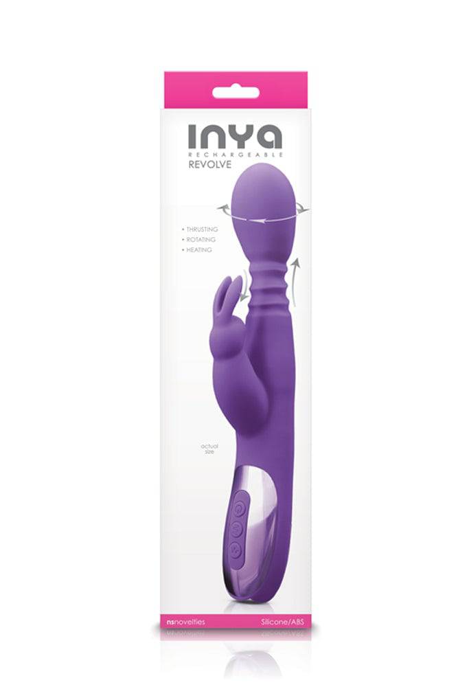 NS Novelties - INYA - Revolve Rabbit Thrusting Vibrator - Purple - Stag Shop