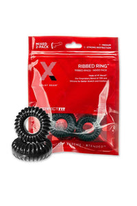 Thumbnail for Perfect Fit - Xplay - Ribbed Cock Rings - Mixed 2pk - Stag Shop