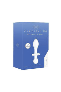 Thumbnail for Shots Toys - Chrystalino - Rocker Glass Butt Plug - White - Stag Shop