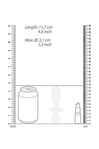 Thumbnail for Shots Toys - Chrystalino - Rocker Glass Butt Plug - White - Stag Shop
