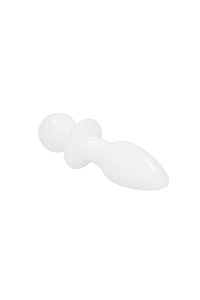 Thumbnail for Shots Toys - Chrystalino - Rocker Glass Butt Plug - White - Stag Shop