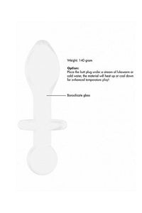 Thumbnail for Shots Toys - Chrystalino - Rocker Glass Butt Plug - White - Stag Shop