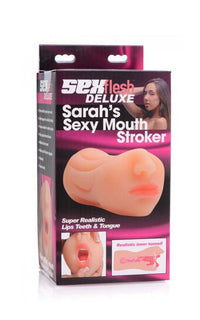 Thumbnail for XR Brands - Sex Flesh Deluxe - Sarah's Sexy Mouth Stroker - Stag Shop