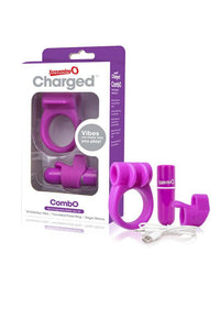 Thumbnail for Screaming O - Charged - Combo Kit - Cock Ring & Bullet Kit - Purple - Stag Shop