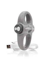 Thumbnail for Screaming O - Charged - Yoga Rechargeable Vibrating Cock Ring - Grey - Stag Shop