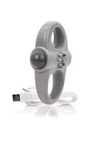 Thumbnail for Screaming O - Charged - Yoga Rechargeable Vibrating Cock Ring - Grey - Stag Shop