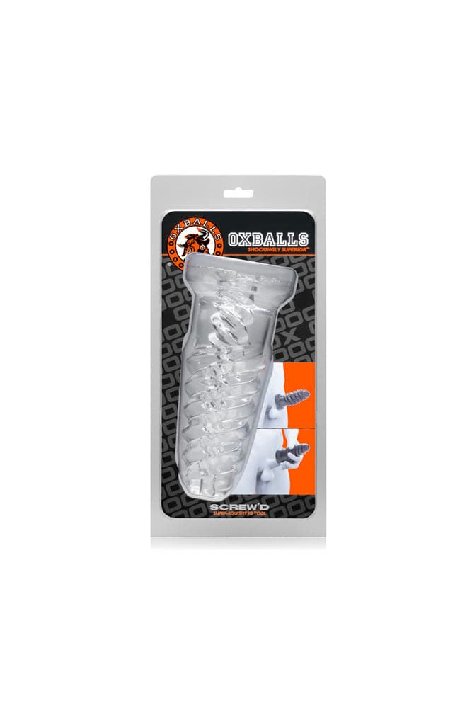 Oxballs - Screw'd Jerk-Off Toy - Clear - Stag Shop