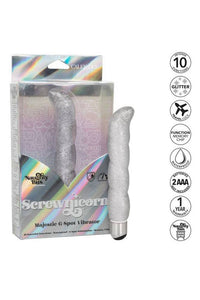 Thumbnail for Cal Exotics - Naughty Bits - Screwnicorn Majestic G-spot Vibrator - Silver - Stag Shop