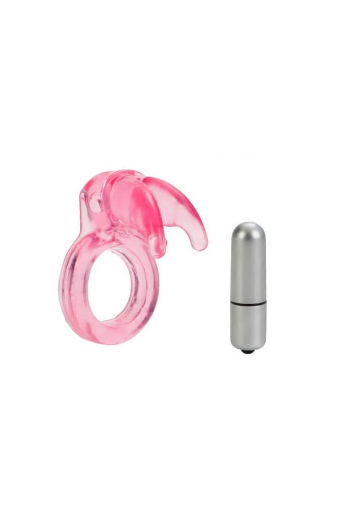 Cal Exotics - Couples Enhancer - Triple Clit Flicker Cock Ring - Pink - Stag Shop
