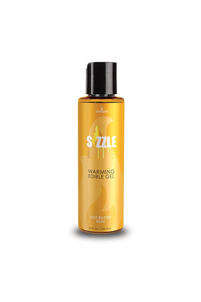 Sensuva - Sizzle Lips Edible Warming Gel - 4.2oz - Butter Rum - Stag Shop