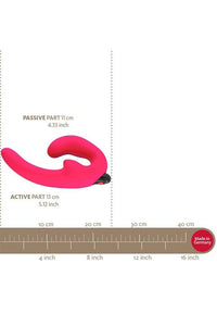 Thumbnail for Fun Factory - ShareVibe Vibrating Strapless Strap-on - Pink - Stag Shop