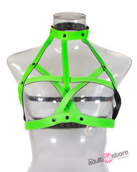 Thumbnail for Ouch by Shots Toys - Bra Harness - Glow in the Dark - Stag Shop
