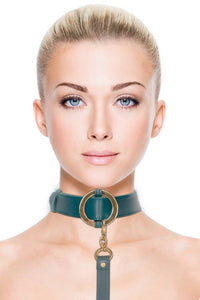 Thumbnail for Ouch by Shots Toys - Halo - Collar with Leash - Green - Stag Shop
