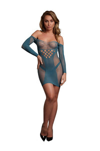 Thumbnail for Shots Toys - Le Désir  - DES017 - Long Sleeve Net Mini Dress - Various Colors - OS